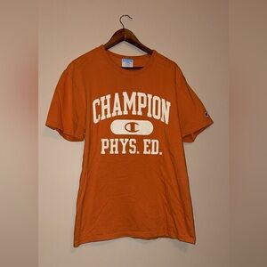 Champion orange size large tshirt